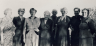 L-R, Mrs Edmund Maynard, Gertie, Helen, Emily, Leigh, Flora, Maud, Edith - 1950’s 